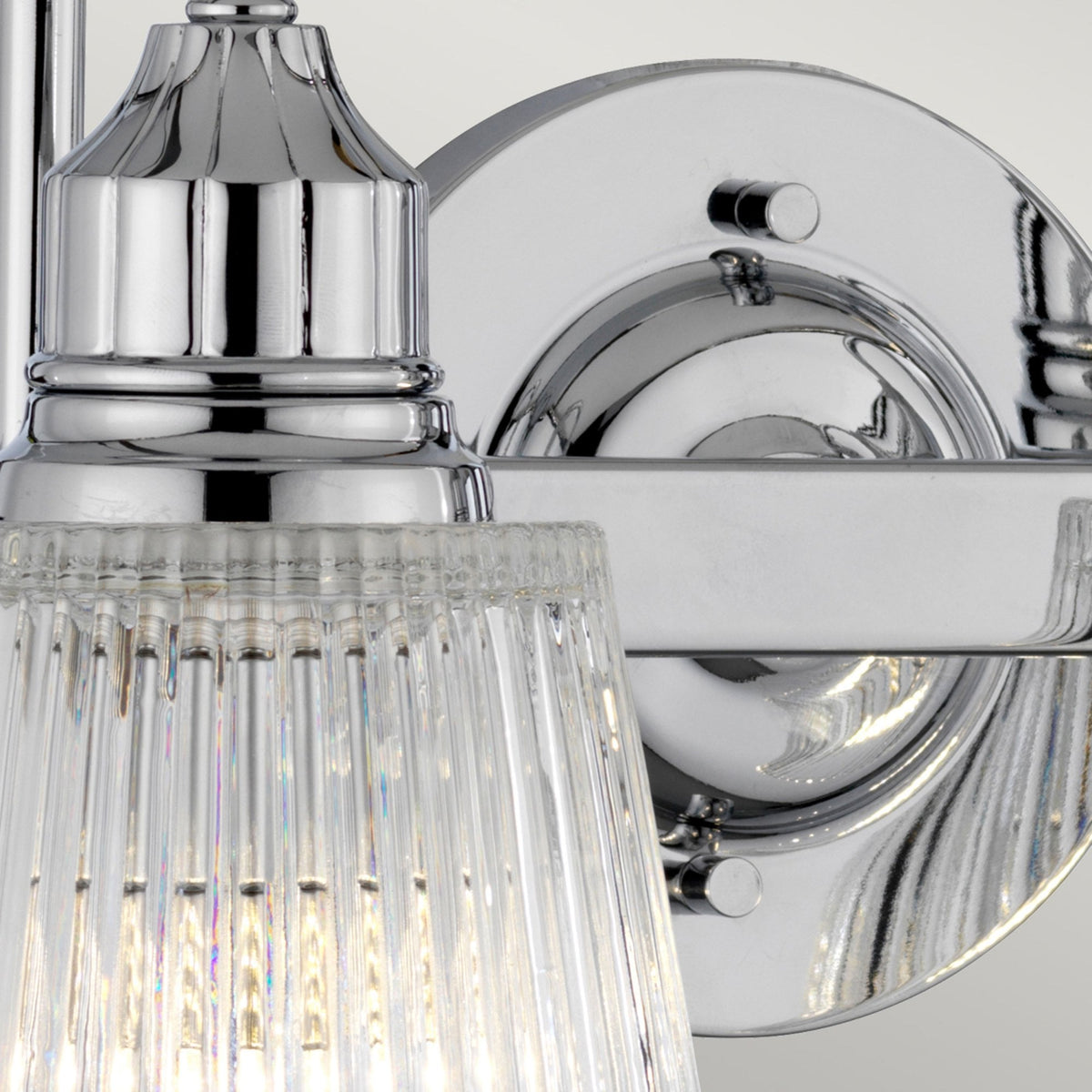 Addison IP44 Two Arm Wall Light in Polished Chrome
