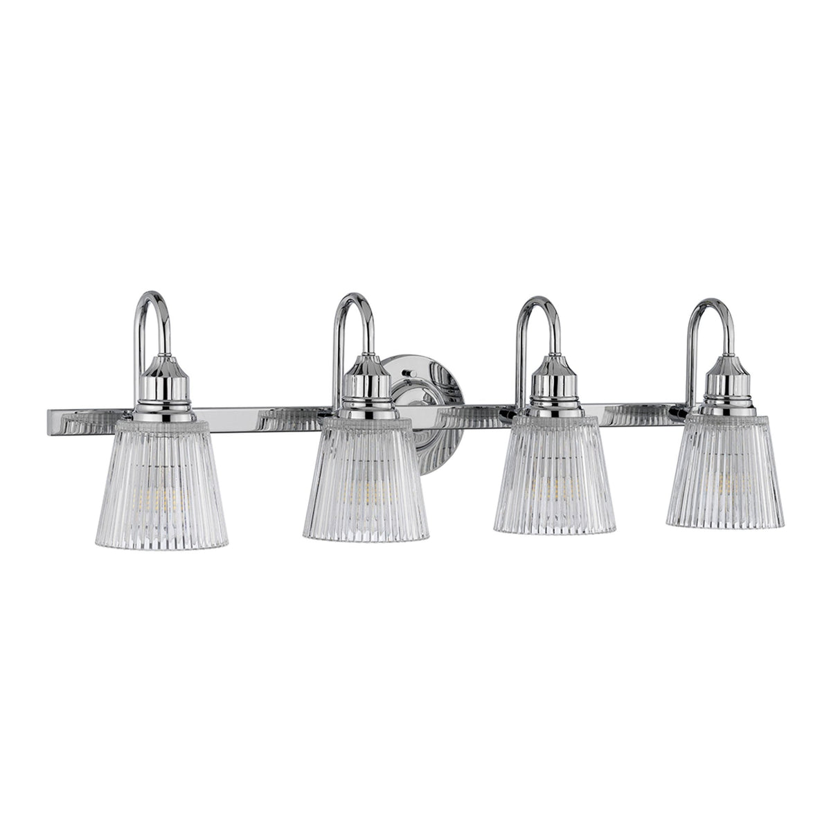 Addison IP44 Four Arm Wall Light in Polished Chrome