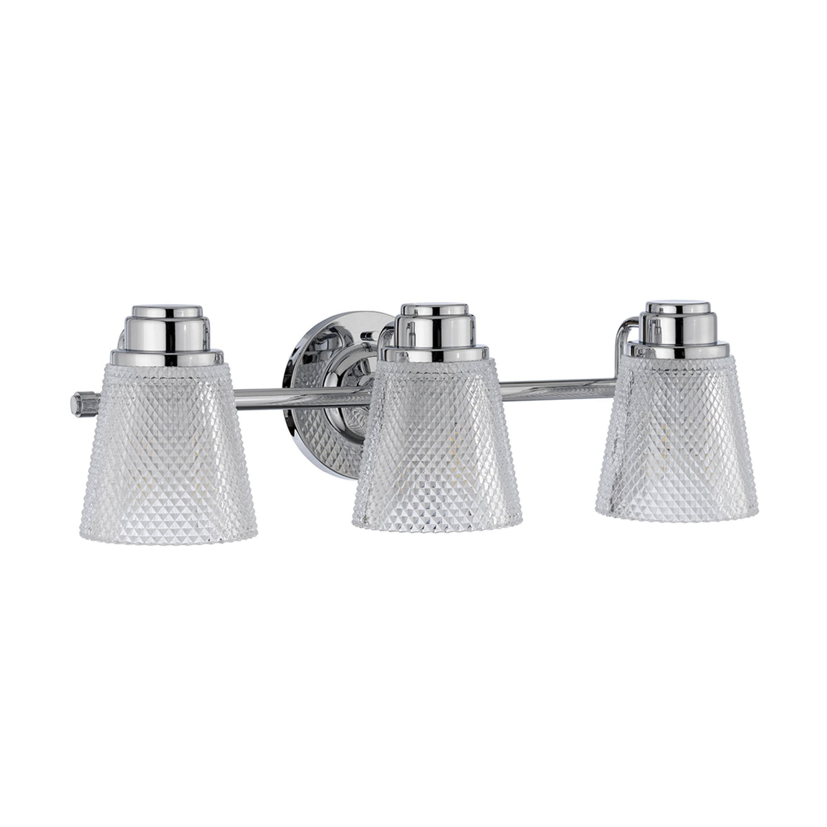 Hudson IP44 Three Arm Wall Light in Polished Chrome