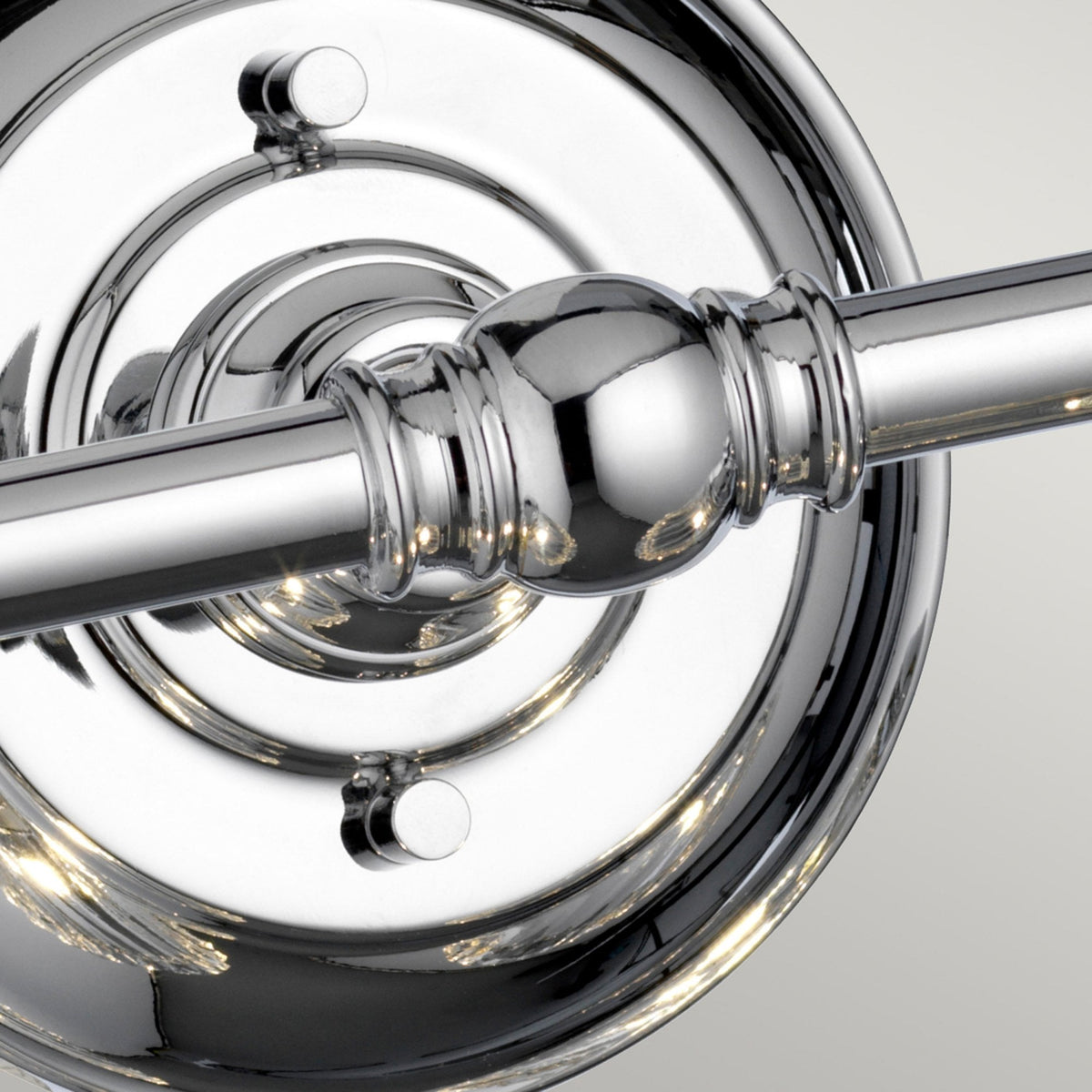 Keynes IP44 Two Lamp Wall Light in Polished Chrome