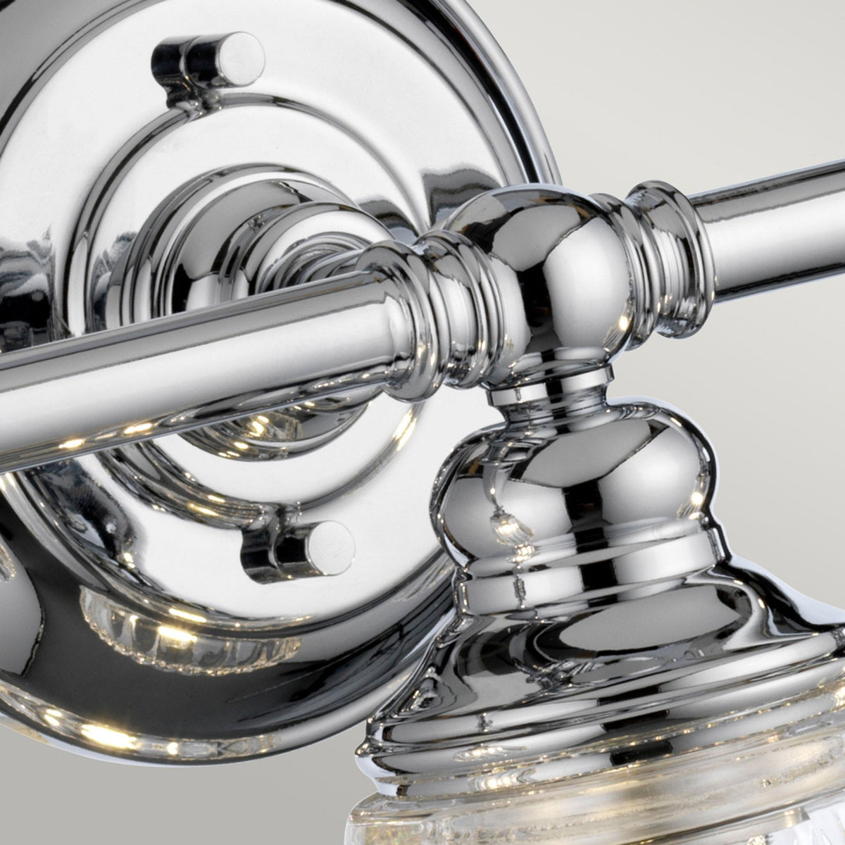 Keynes IP44 Three Lamp Wall Light in Polished Chrome