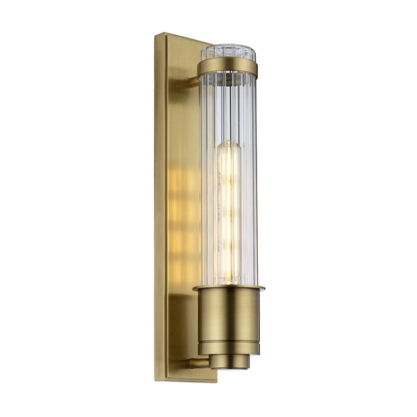 Wellington IP44 Wall Light in Aged Brass