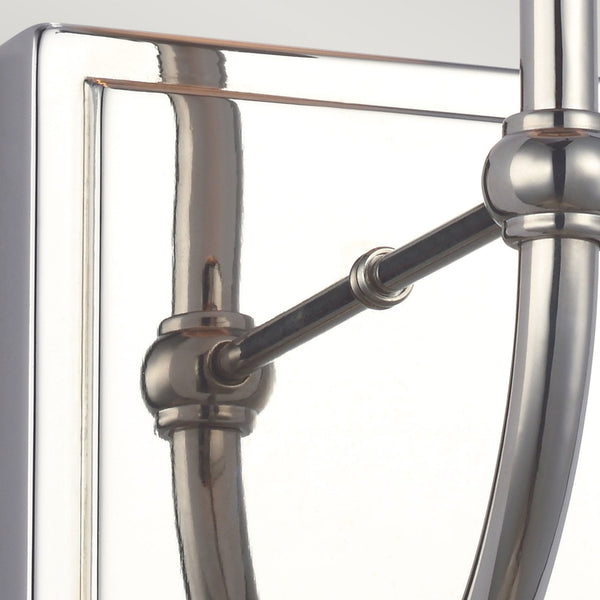 Felixstowe IP44 Wall Light in Polished Chrome & White Shade