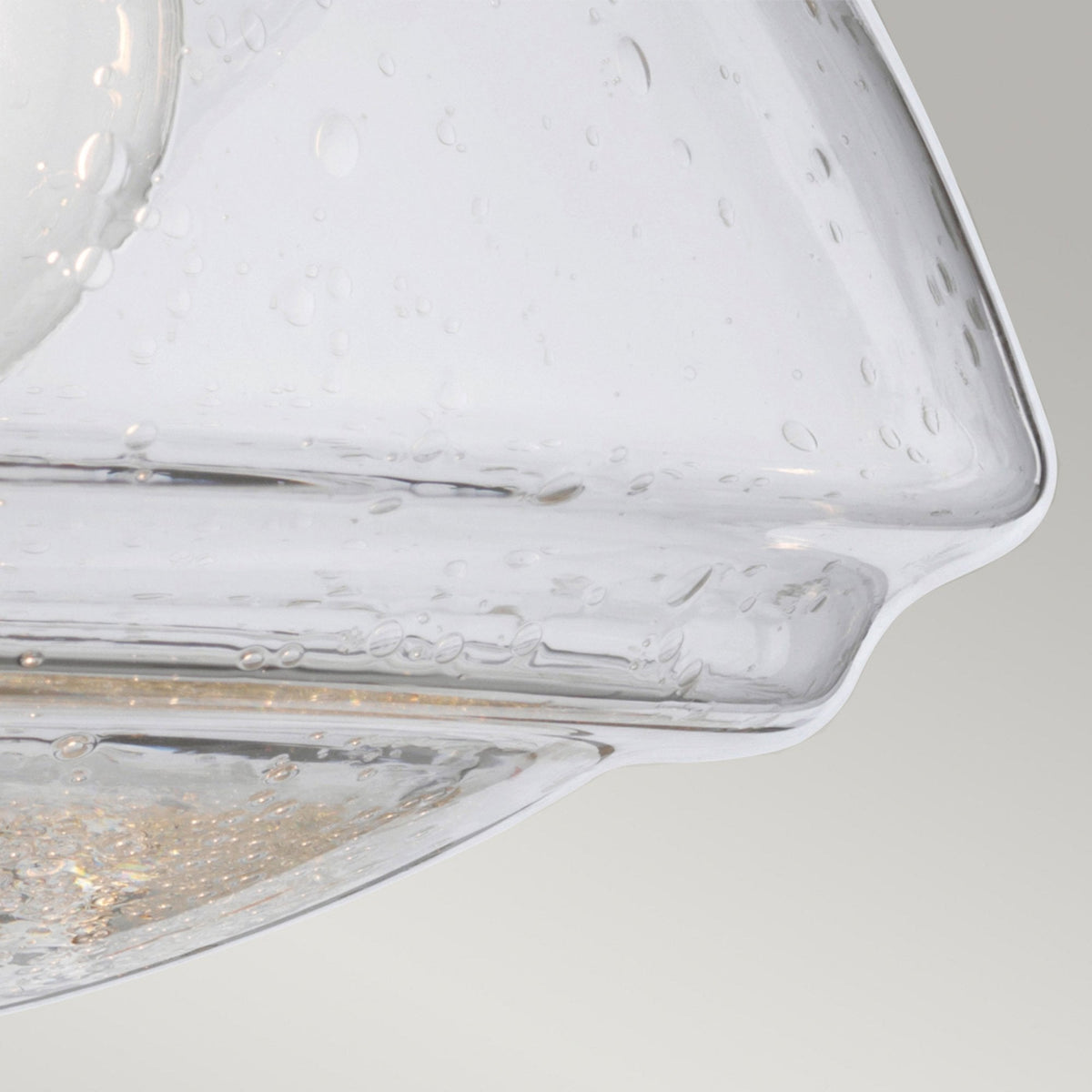 Scholar Single Lamp IP44 Wall Light in Polished Chrome & Clear Seedy Glass