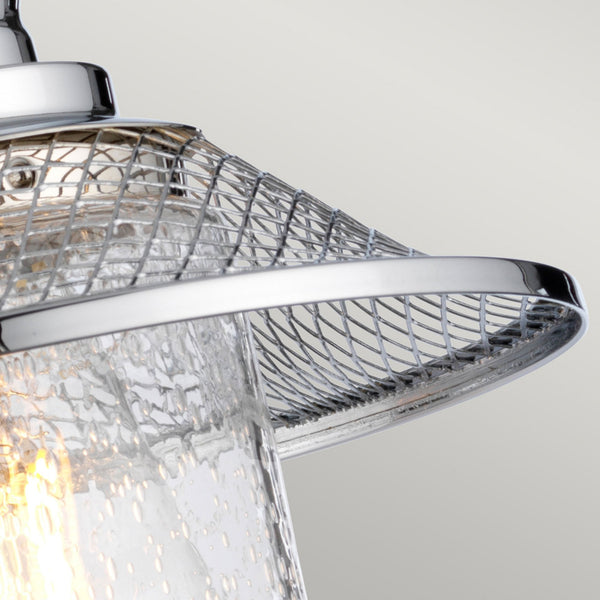 Rigby Single Lamp IP44 Wall Light in Polished Chrome