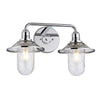 Rigby Twin Lamp IP44 Wall Light in Polished Chrome