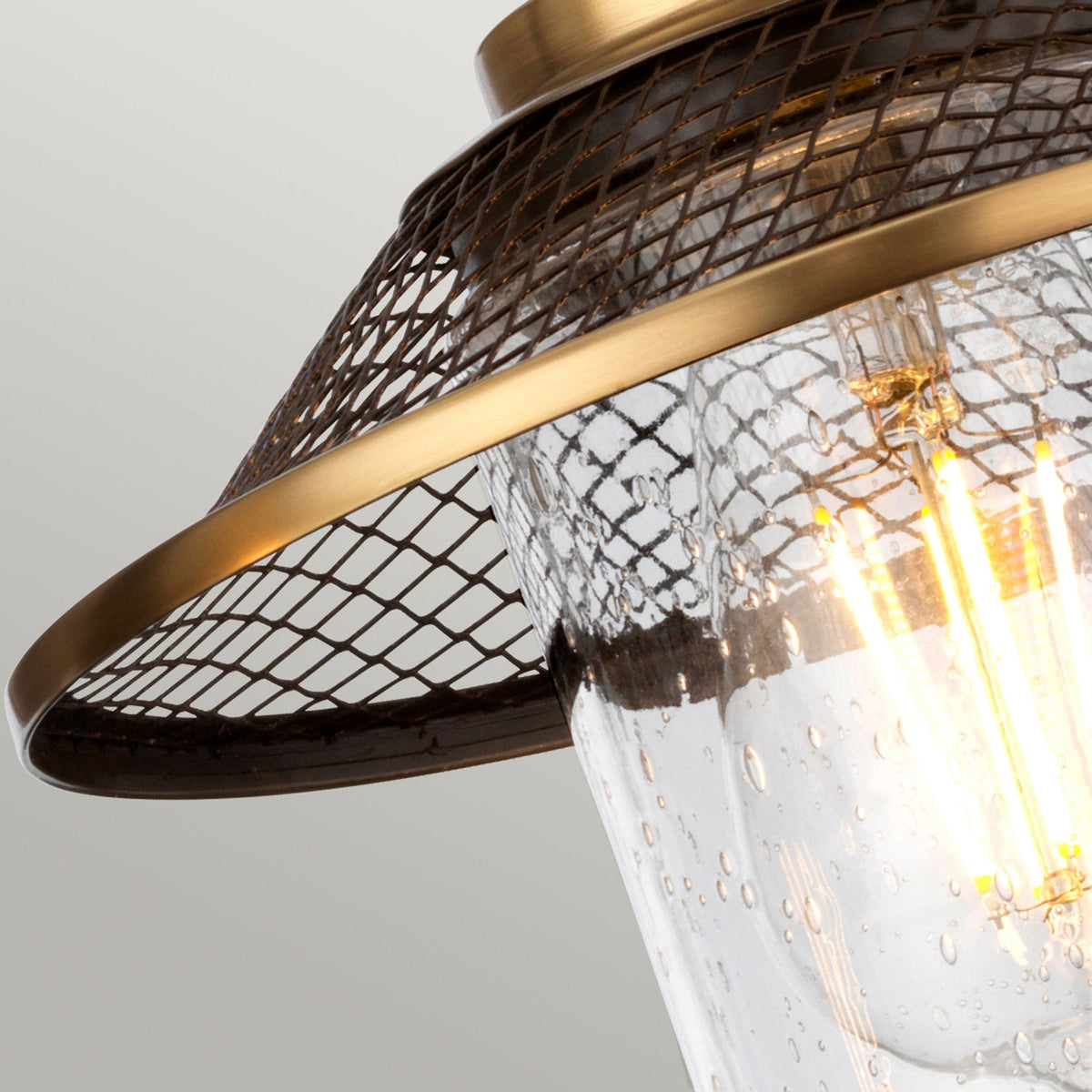 Rigby Twin Lamp IP44 Wall Light in Antique Nickel & Heritage Brass