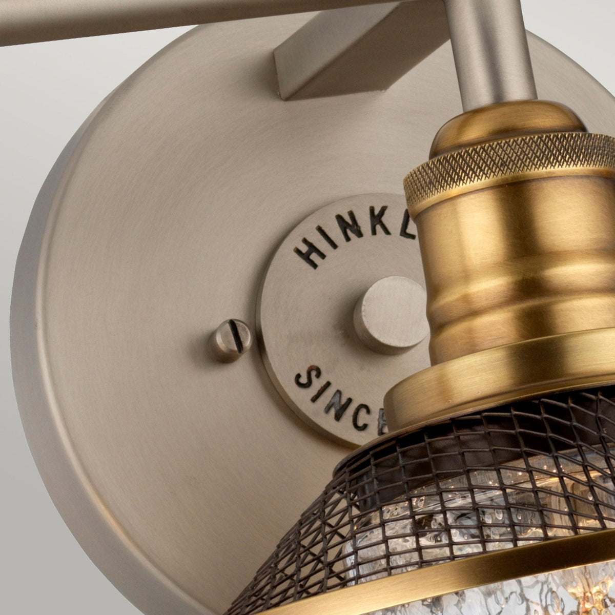 Rigby Triple Lamp IP44 Wall Light in Antique Nickel & Heritage Brass