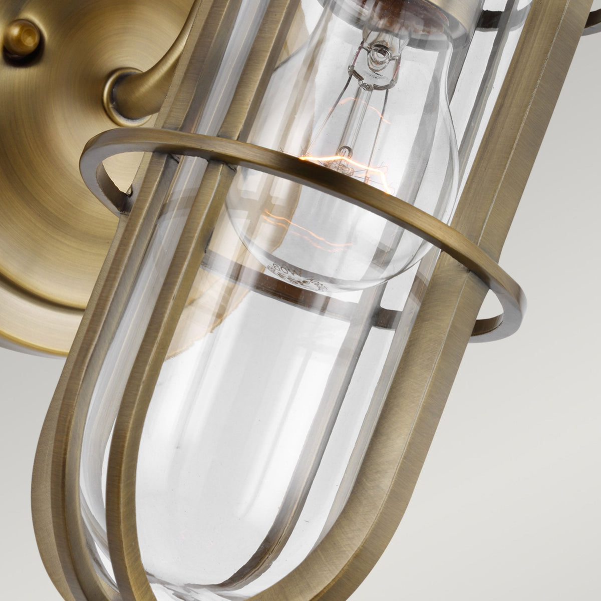 Urban Restoration Single Lamp IP44 Wall Light in Dark Antique Brass