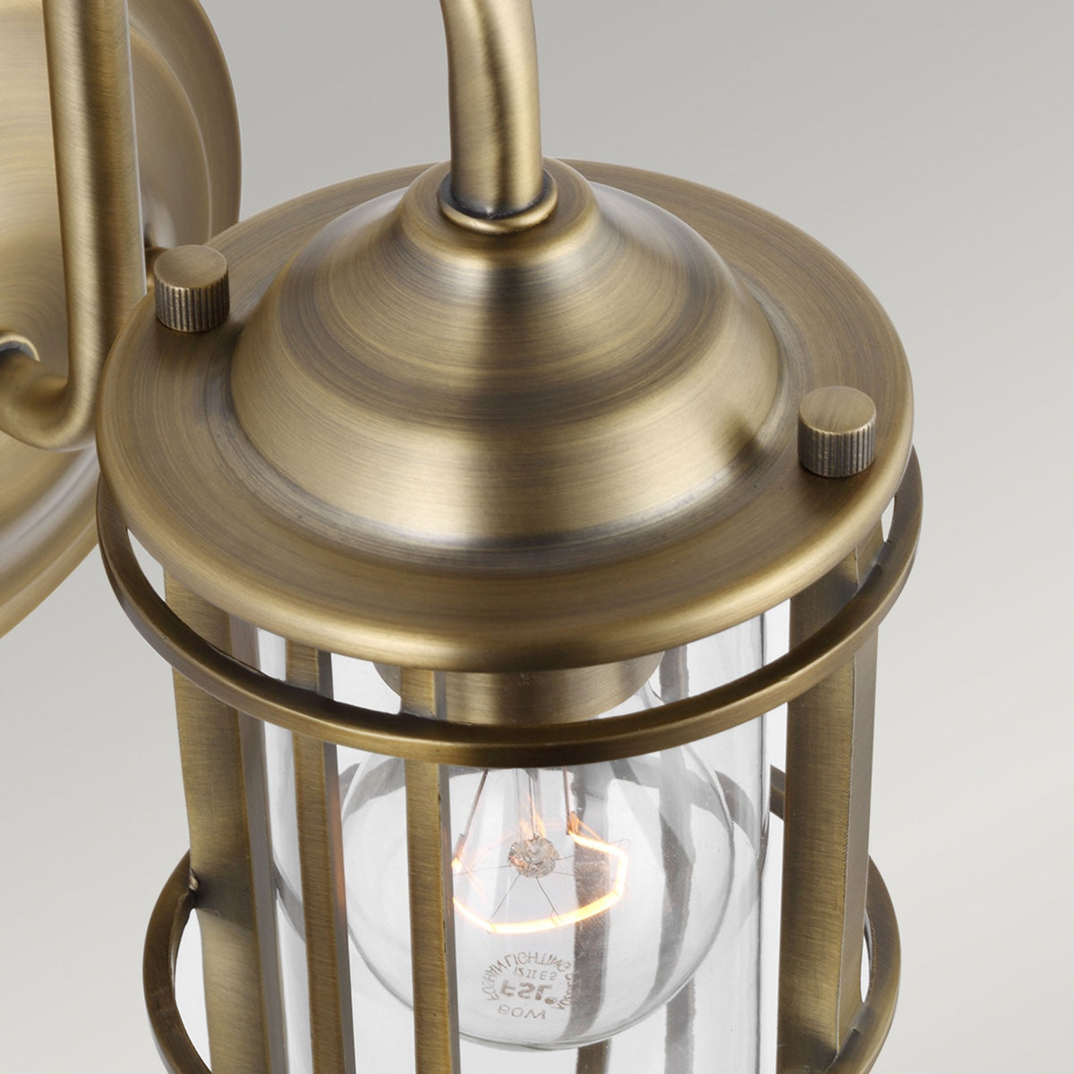 Urban Restoration Single Lamp IP44 Wall Light in Dark Antique Brass