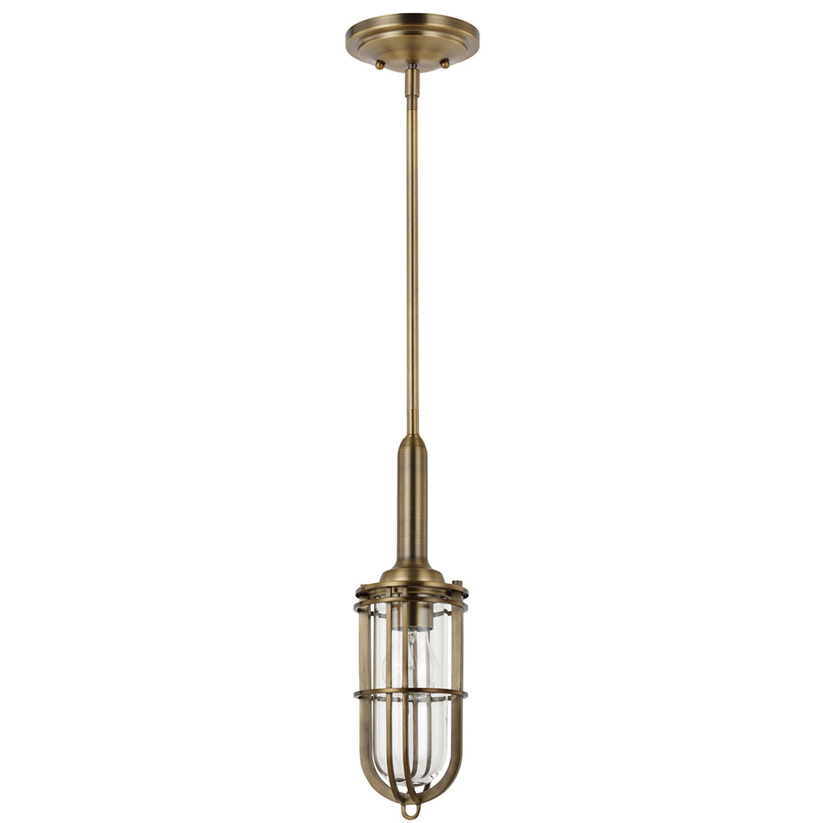 Urban Restoration IP44 Pendant in Dark Antique Brass