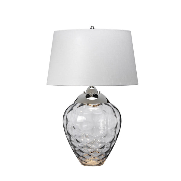 Samara Dual Lit Table Lamp with Hand Blown Smoked Tinted Glass