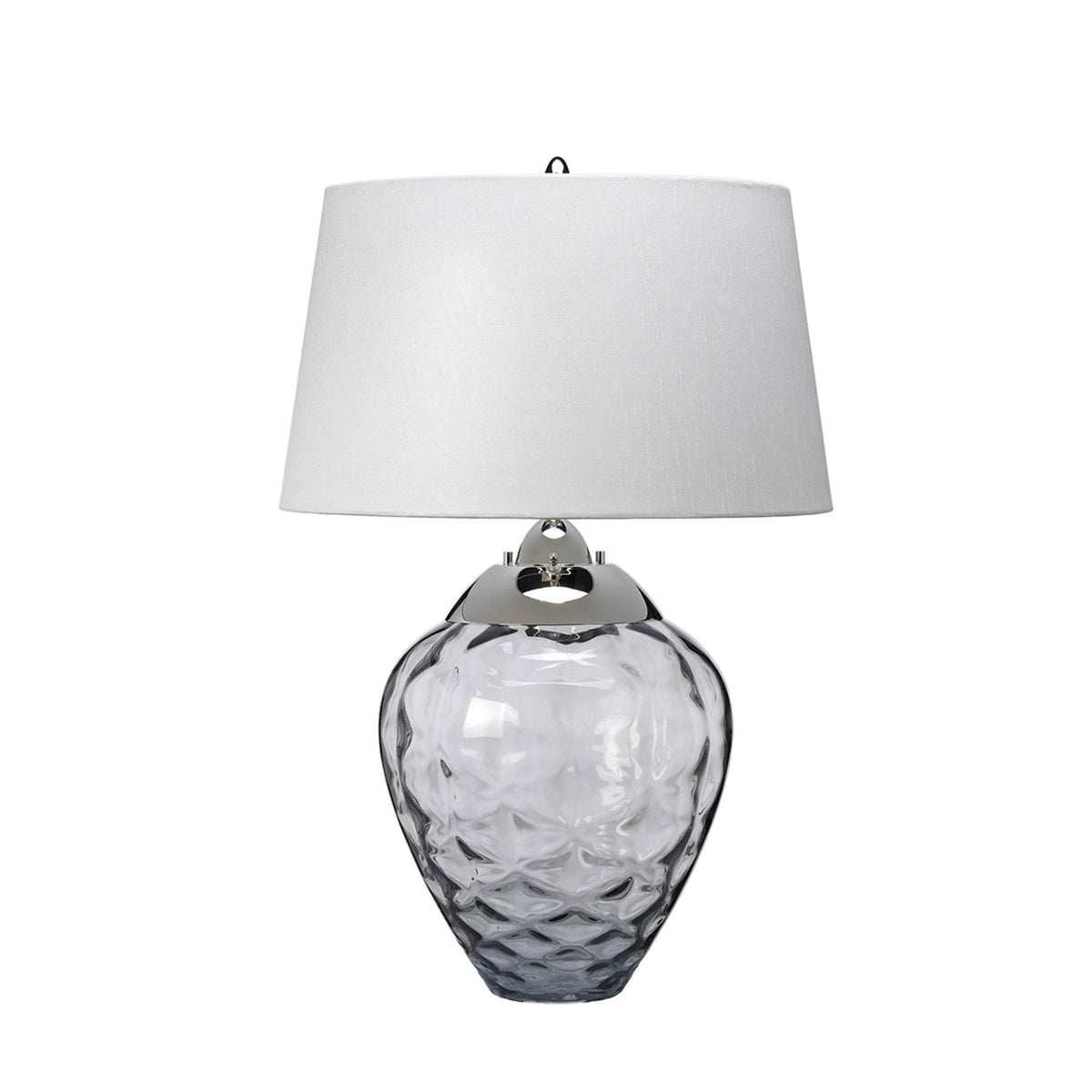 Samara Dual Lit Table Lamp with Hand Blown Smoked Tinted Glass