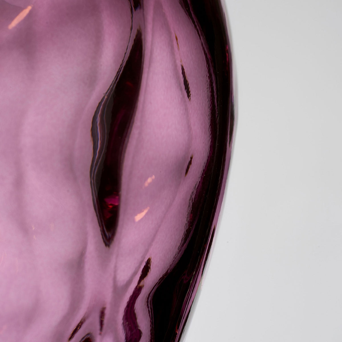 Samara Dual Lit Table Lamp with Hand Blown Plum Tinted Glass
