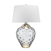Samara Large Dual Lit Table Lamp with Hand Blown Smoked Tinted Glass