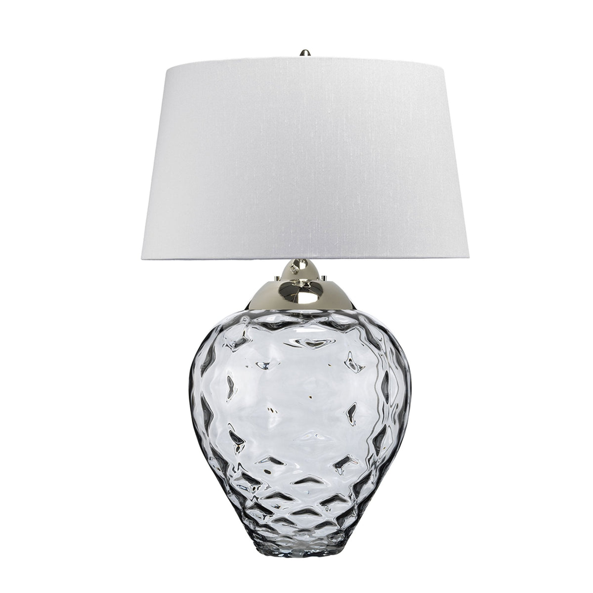 Samara Large Dual Lit Table Lamp with Hand Blown Smoked Tinted Glass