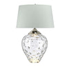 Samara Large Dual Lit Table Lamp with Hand Blown Clear Glass