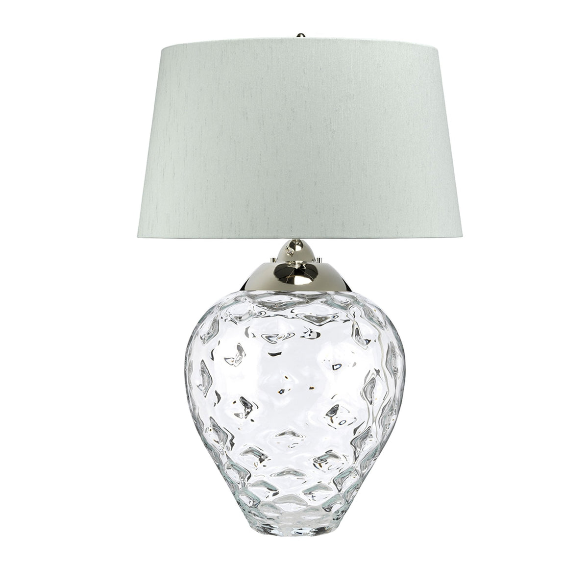 Samara Large Dual Lit Table Lamp with Hand Blown Clear Glass