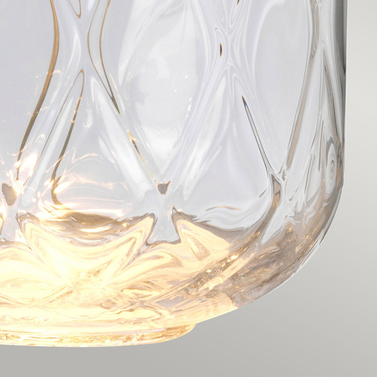 Sola Large Dual Lit Hand Blown Glass Table Lamp with Breton Blue Shade