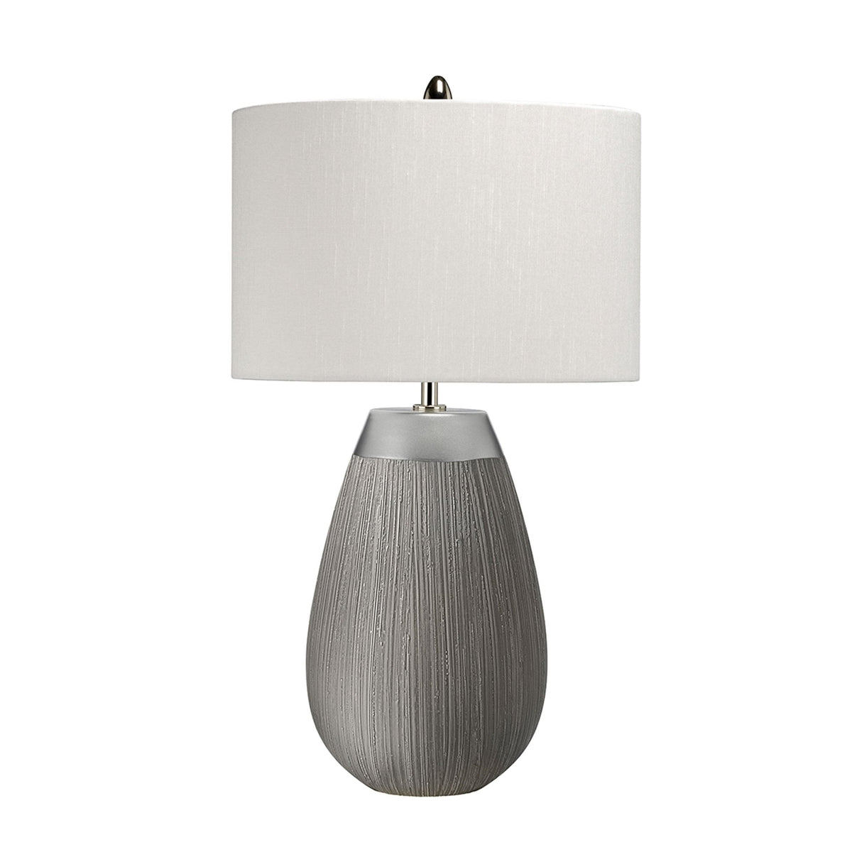 Harrow Table Lamp with Hepplewhite Light Grey Shade