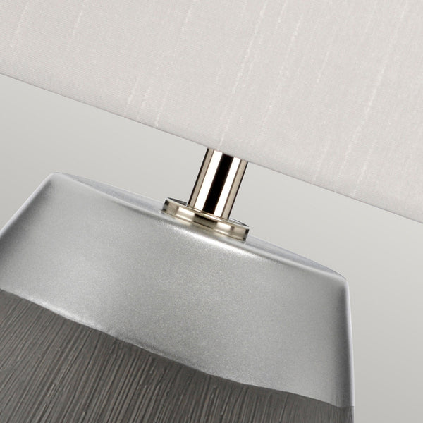 Harrow Table Lamp with Hepplewhite Light Grey Shade