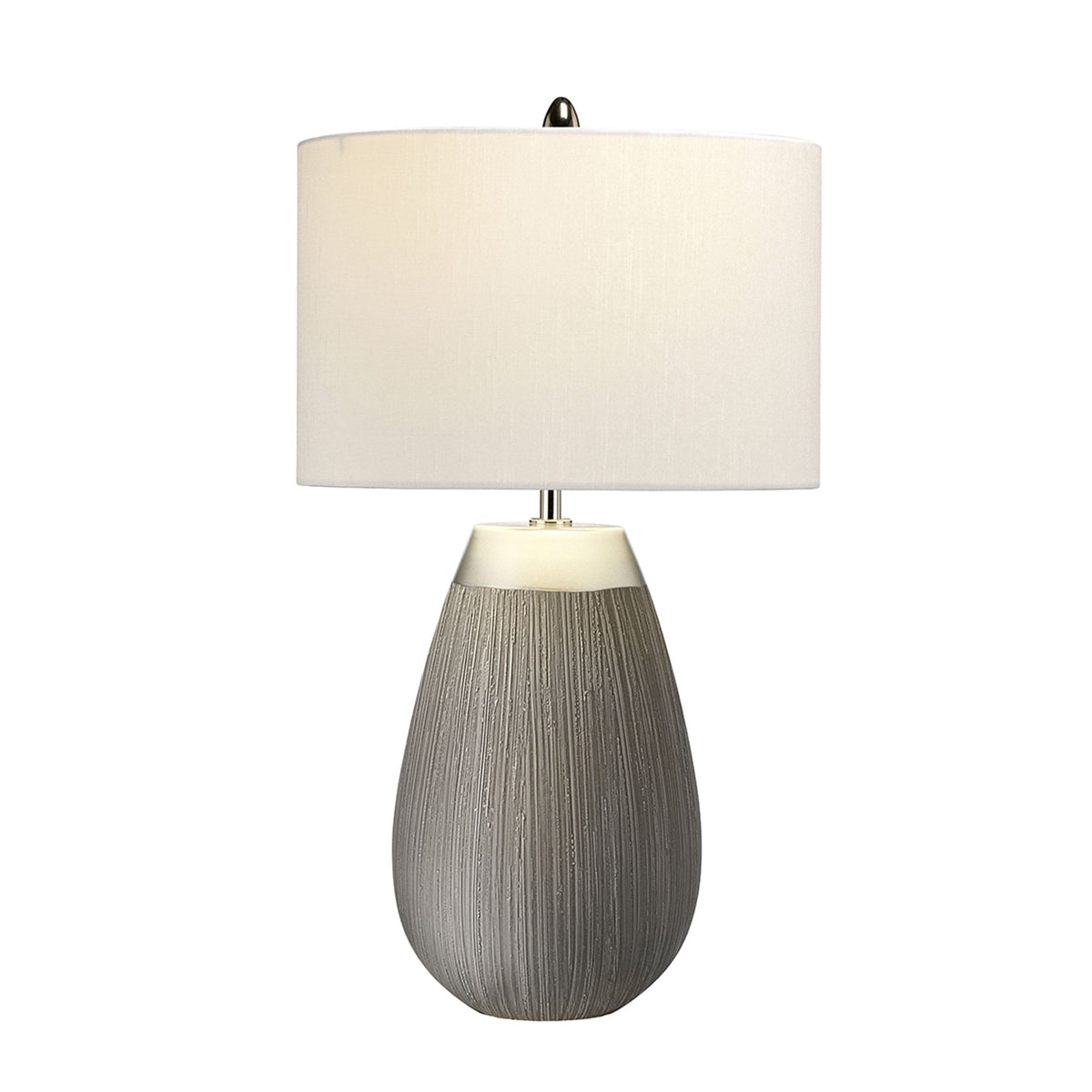 Harrow Table Lamp with Hepplewhite Light Grey Shade