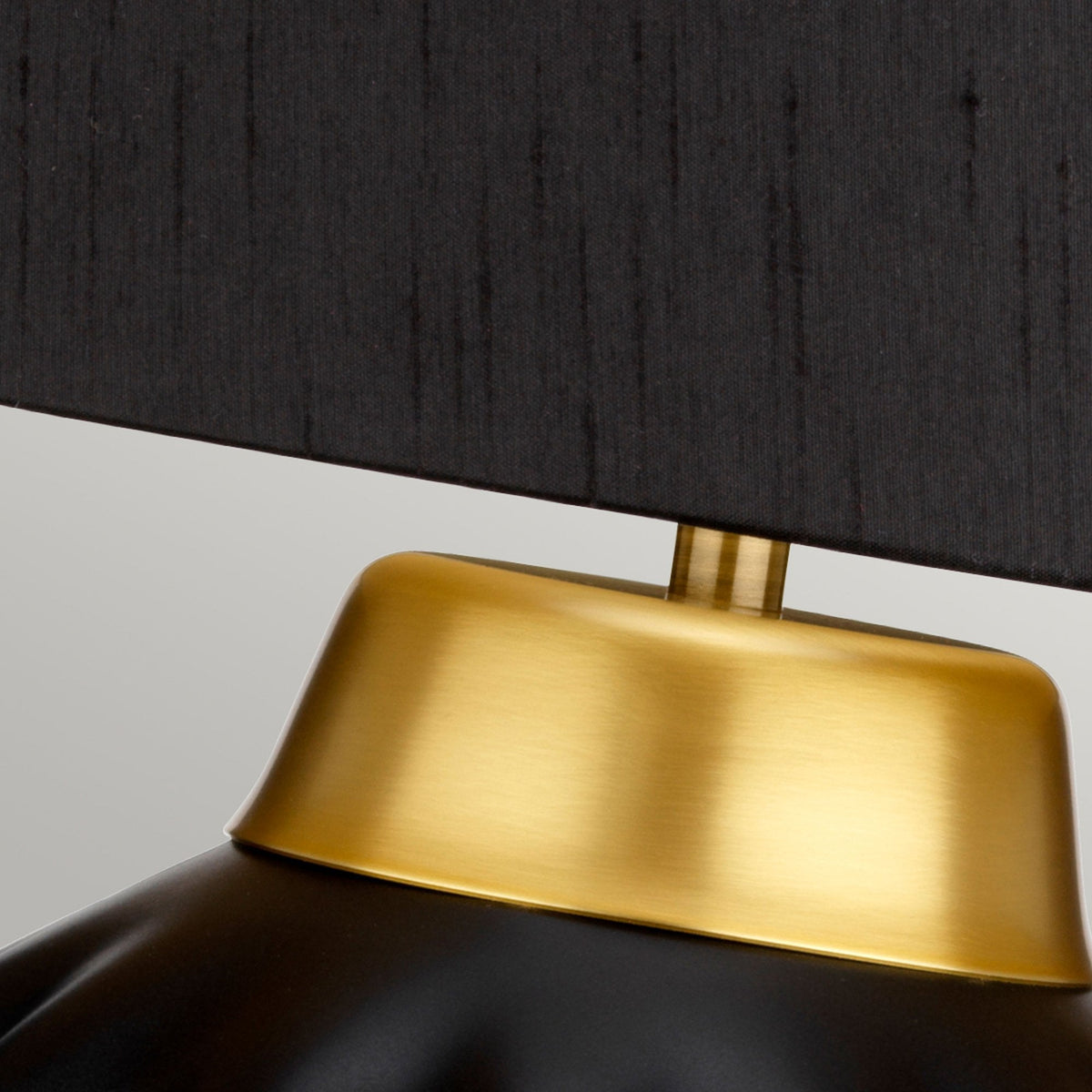 Bexley Table Lamp in Satin Black with Brushed Brass Metalwork