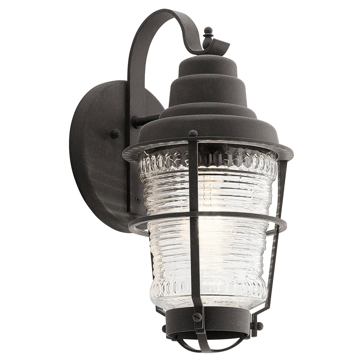 Chance Harbor IP44 Exterior Small Wall Light in Weathered Zinc Finish