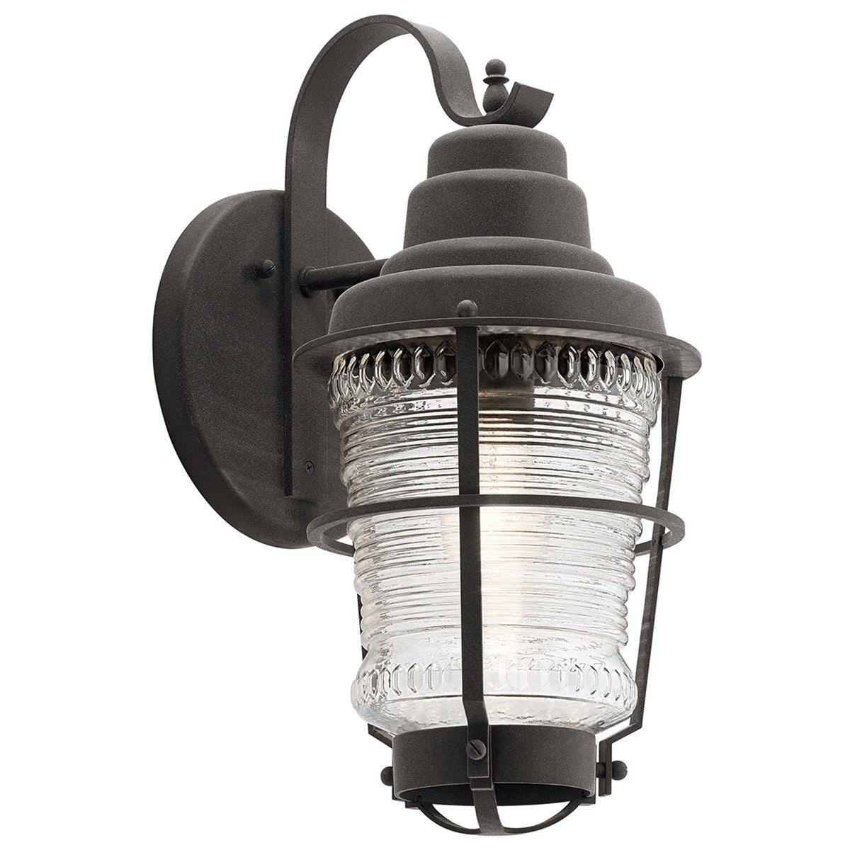Chance Harbor IP44 Exterior Medium Wall Light in Weathered Zinc Finish