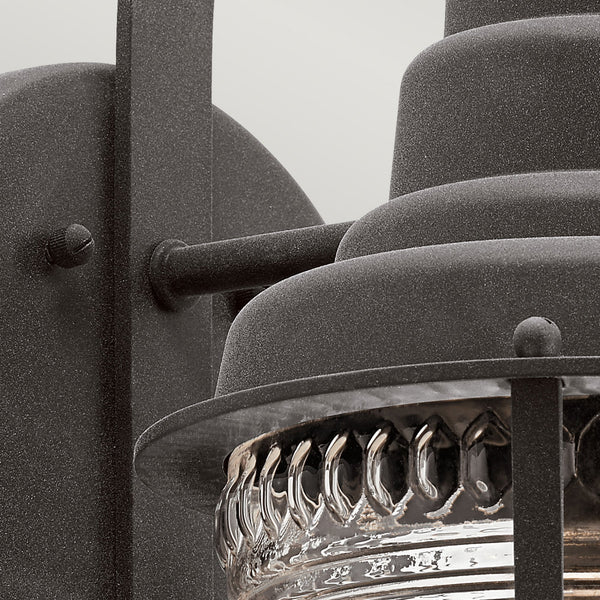 Chance Harbor IP44 Exterior Medium Wall Light in Weathered Zinc Finish