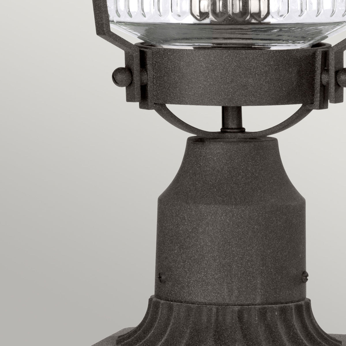 Chance Harbor IP44 Pedestal Light in Weathered Zinc Finish