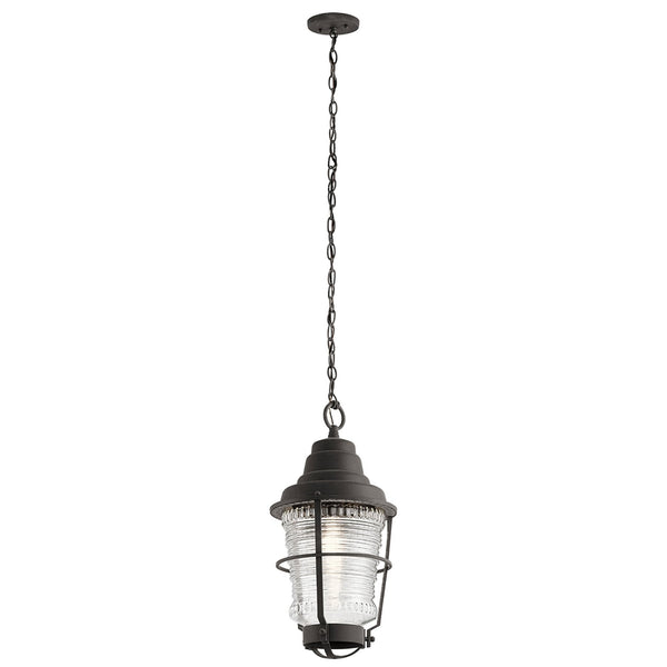 Chance Harbor IP44 Pendant in Weathered Zinc Finish