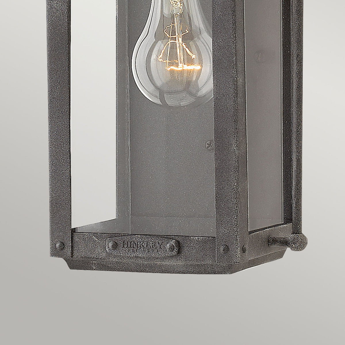 Anchorage IP44 Exterior Small Wall Light in Aged Zinc