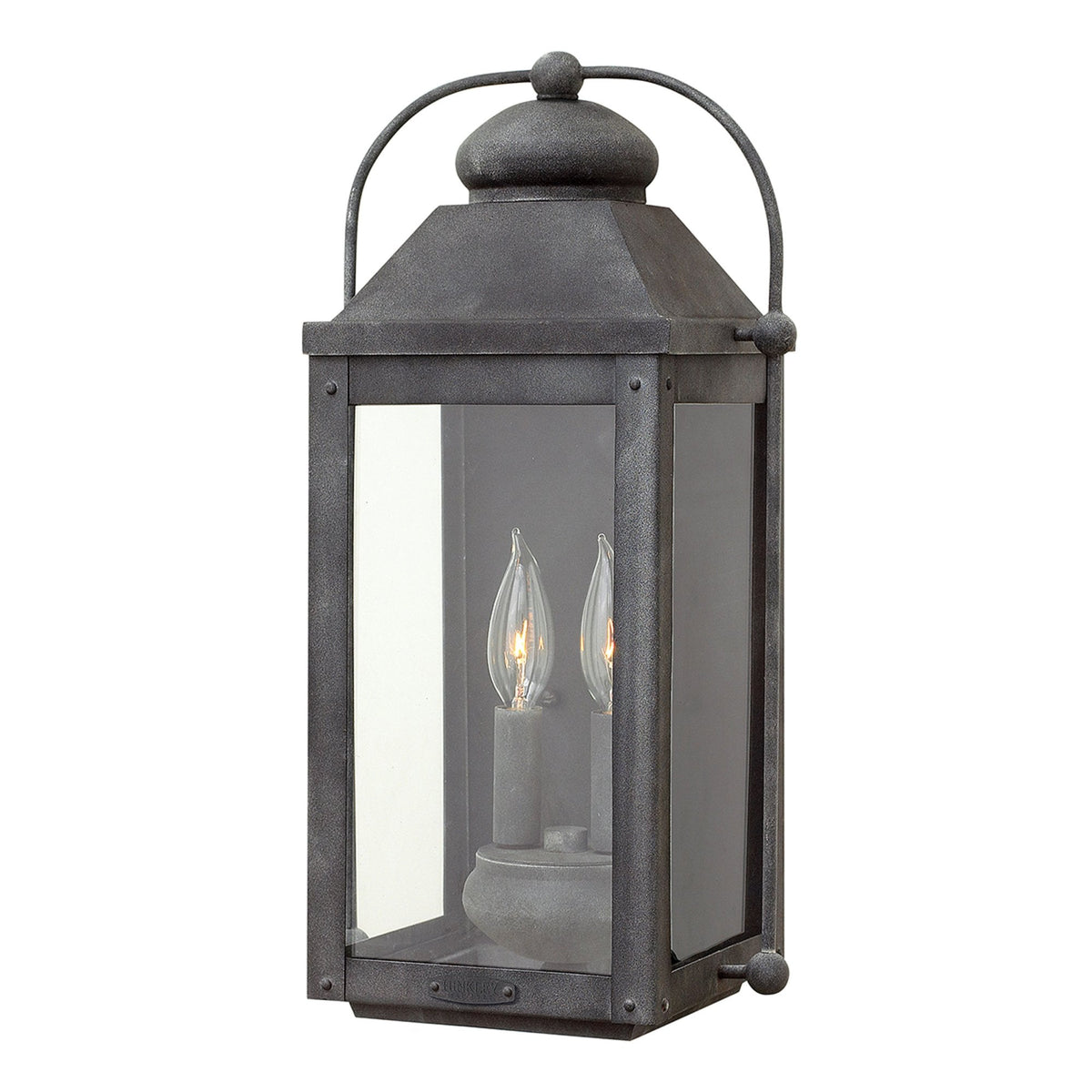 Anchorage IP44 Exterior Medium Wall Light in Aged Zinc