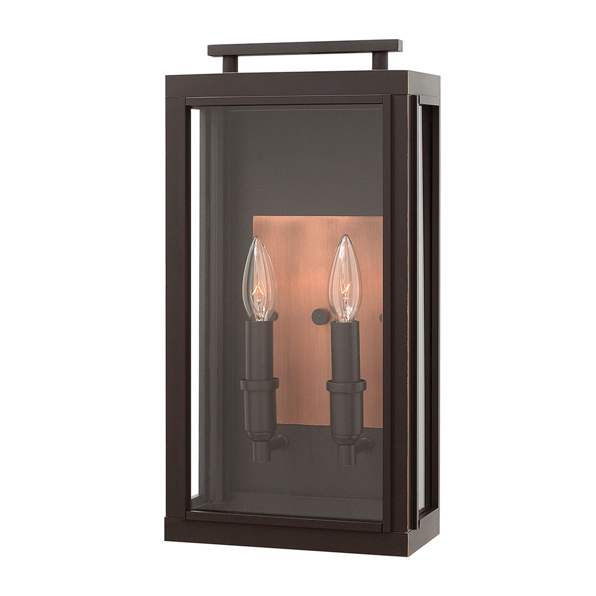 Sutcliffe IP44 Exterior Medium Wall Light in Oil Rubbed Bronze & Antique Copper