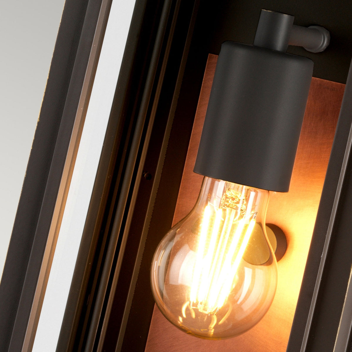 Sutcliffe IP44 Exterior Small Wall Light in Oil Rubbed Bronze & Antique Copper