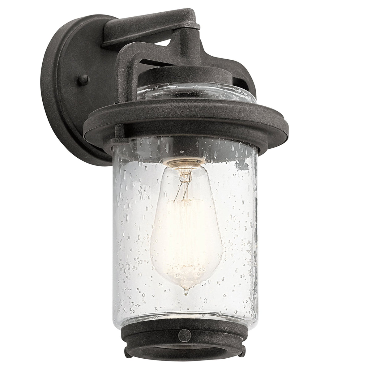 Andover IP44 Exterior Small Wall Light in Weathered Zinc Finish