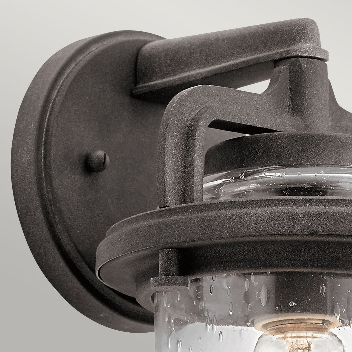 Andover IP44 Exterior Small Wall Light in Weathered Zinc Finish