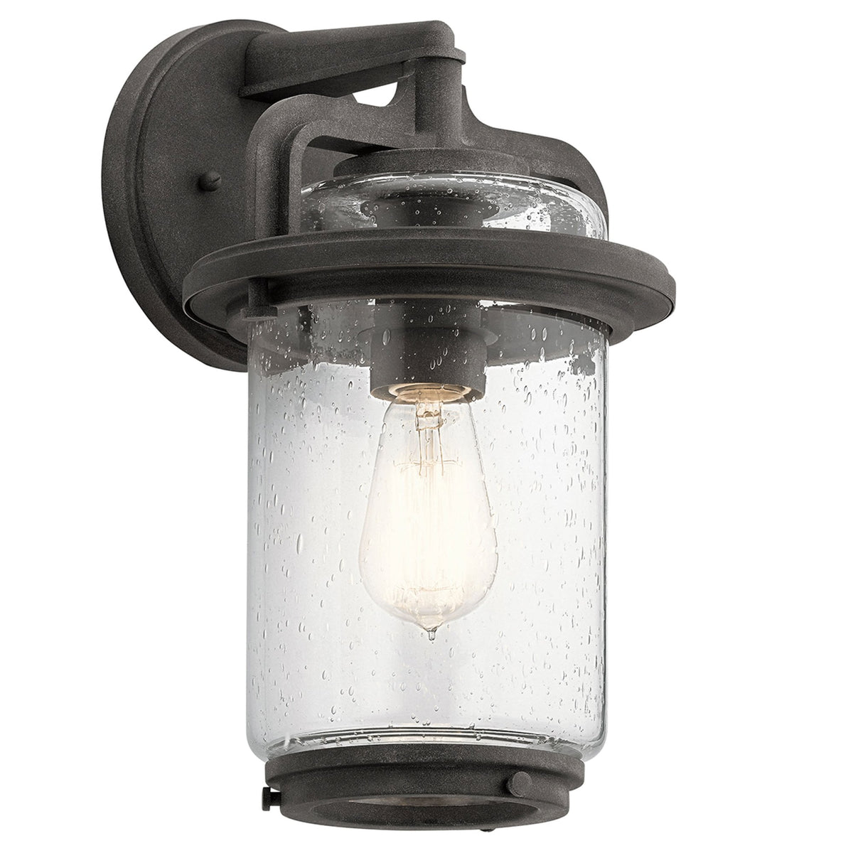 Andover IP44 Exterior Medium Wall Light in Weathered Zinc Finish