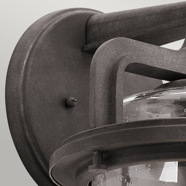 Andover IP44 Exterior Large Wall Light in Weathered Zinc Finish