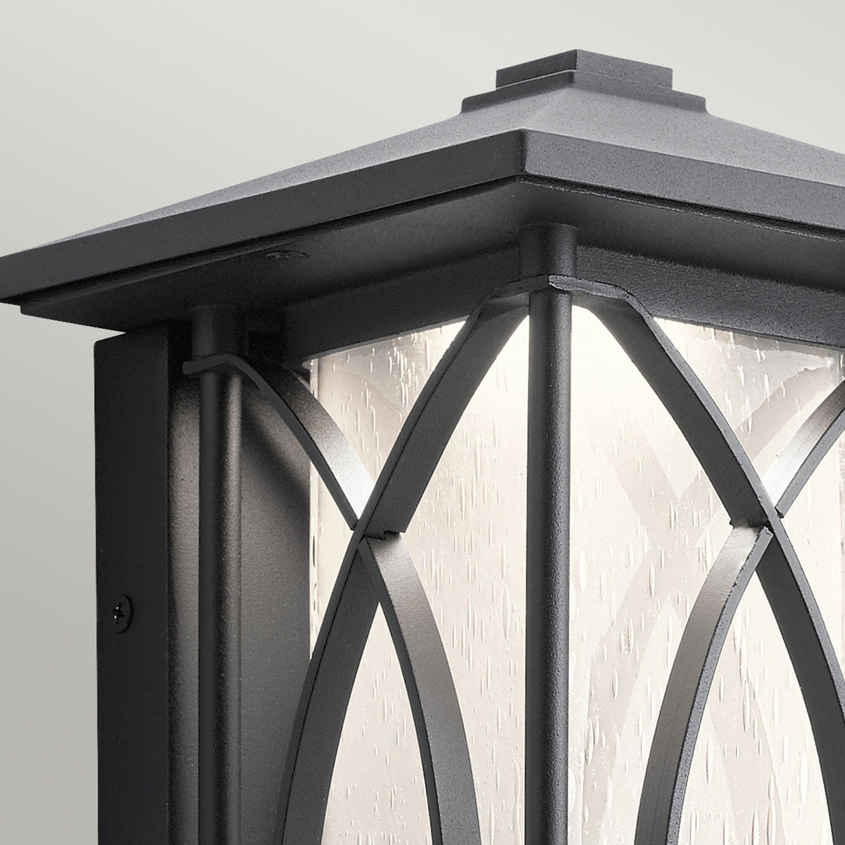 Ashbern IP44 Exterior Small Wall Light in Textured Black