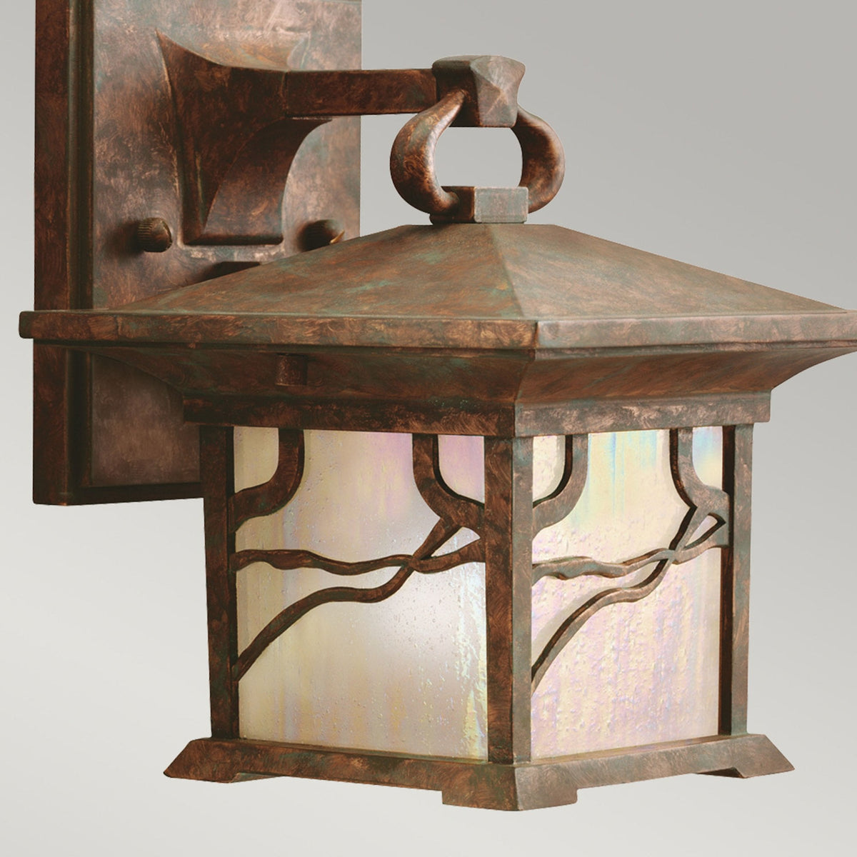 Morris IP44 Exterior Small Wall Lantern in Distressed Copper