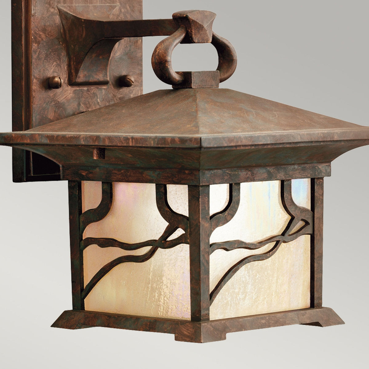 Morris IP44 Exterior Medium Wall Lantern in Distressed Copper