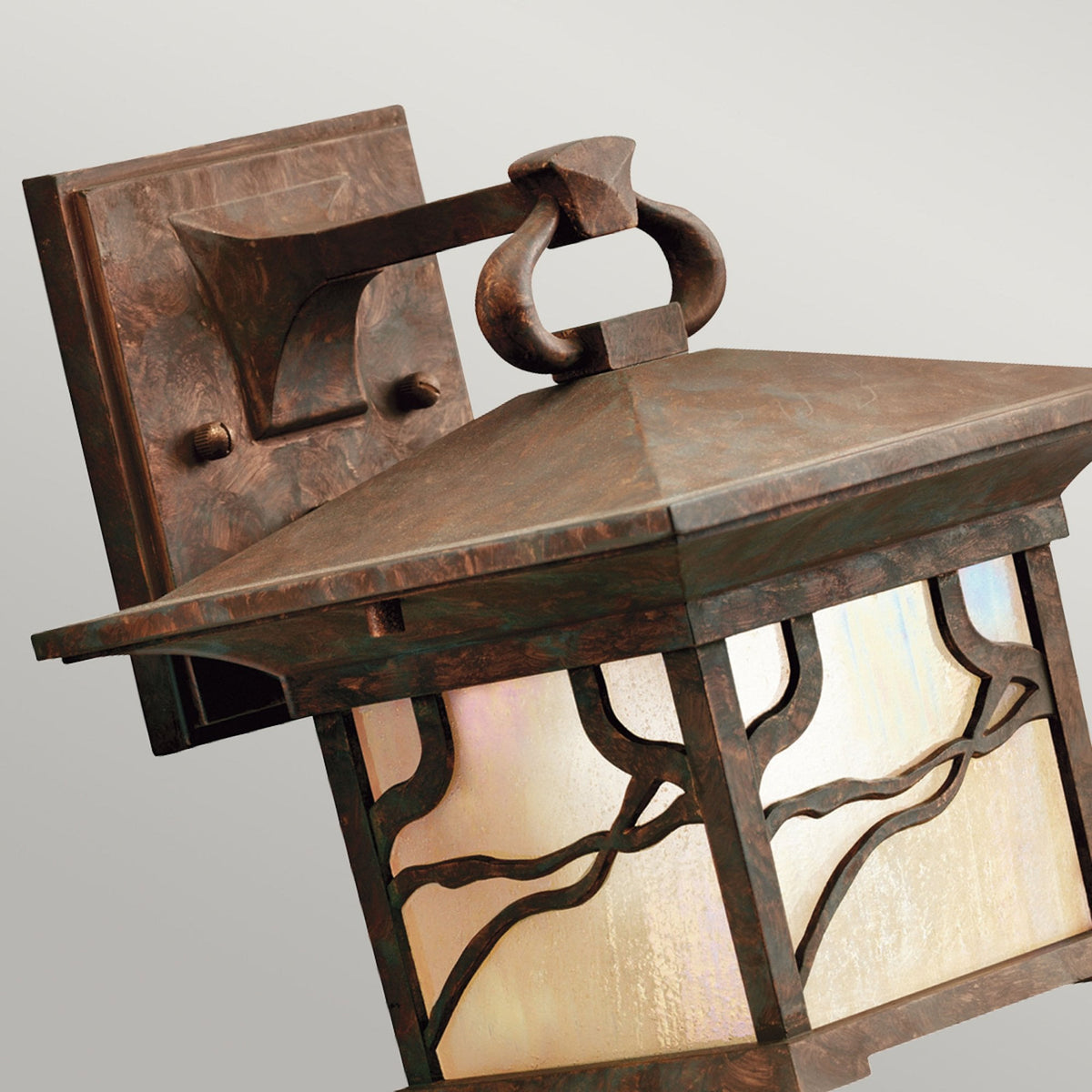 Morris IP44 Exterior Medium Wall Lantern in Distressed Copper