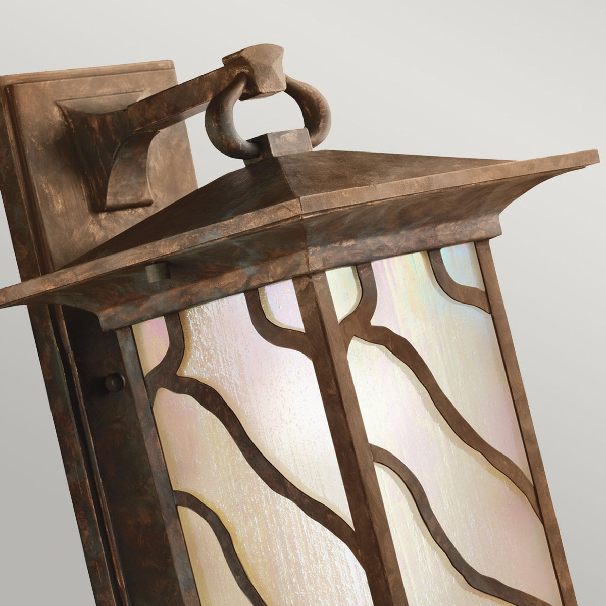 Morris IP44 Exterior Large Wall Lantern in Distressed Copper