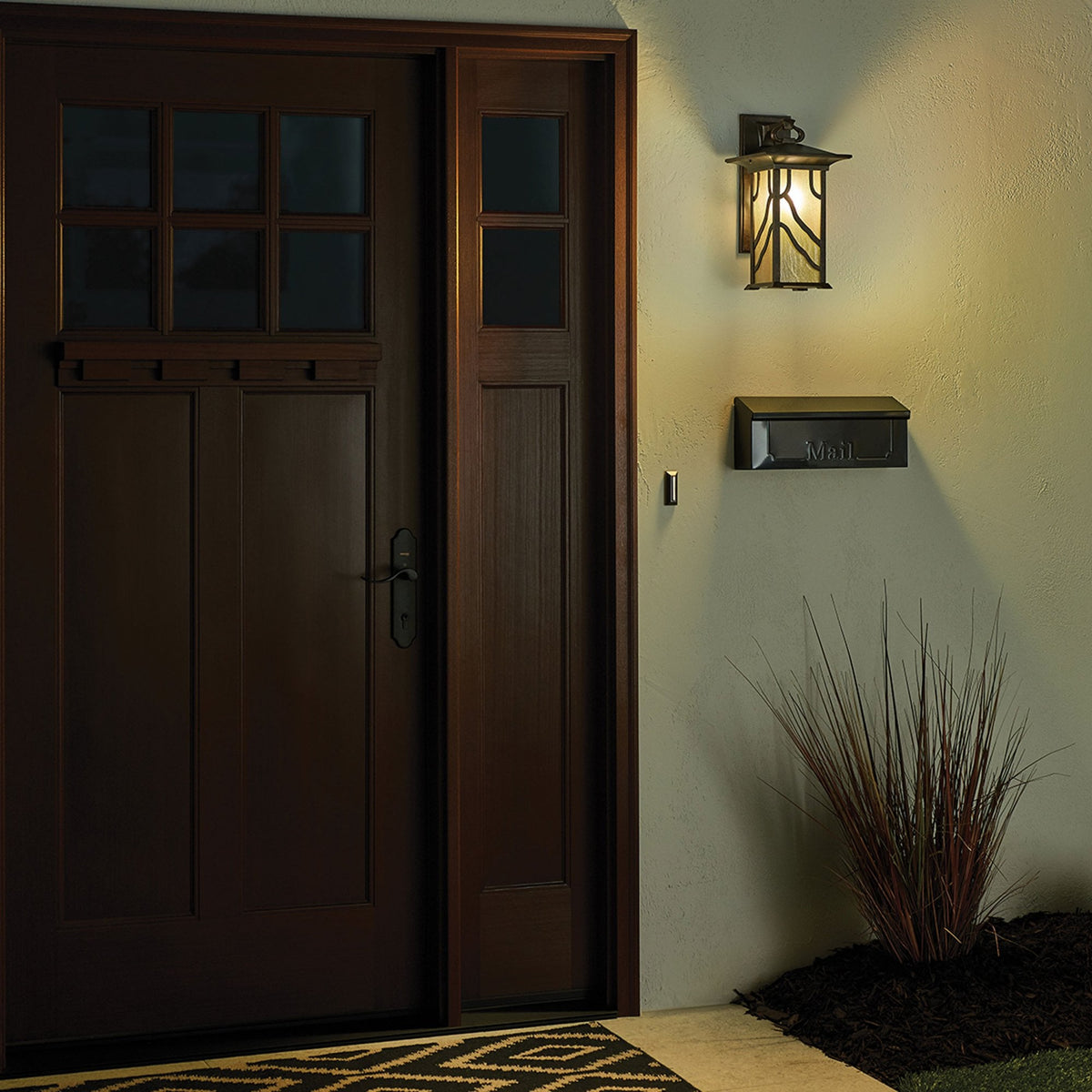 Morris IP44 Exterior Large Wall Lantern in Distressed Copper