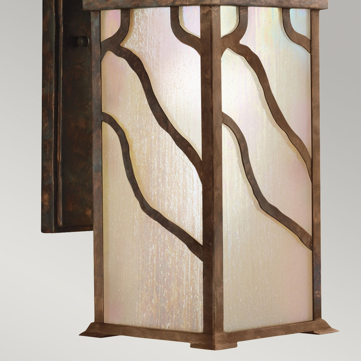 Morris IP44 Exterior Large Wall Lantern in Distressed Copper