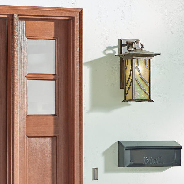 Morris IP44 Exterior Large Wall Lantern in Distressed Copper
