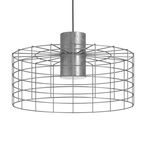 Milligan Single 480mm Pendant in Galvanized Steel