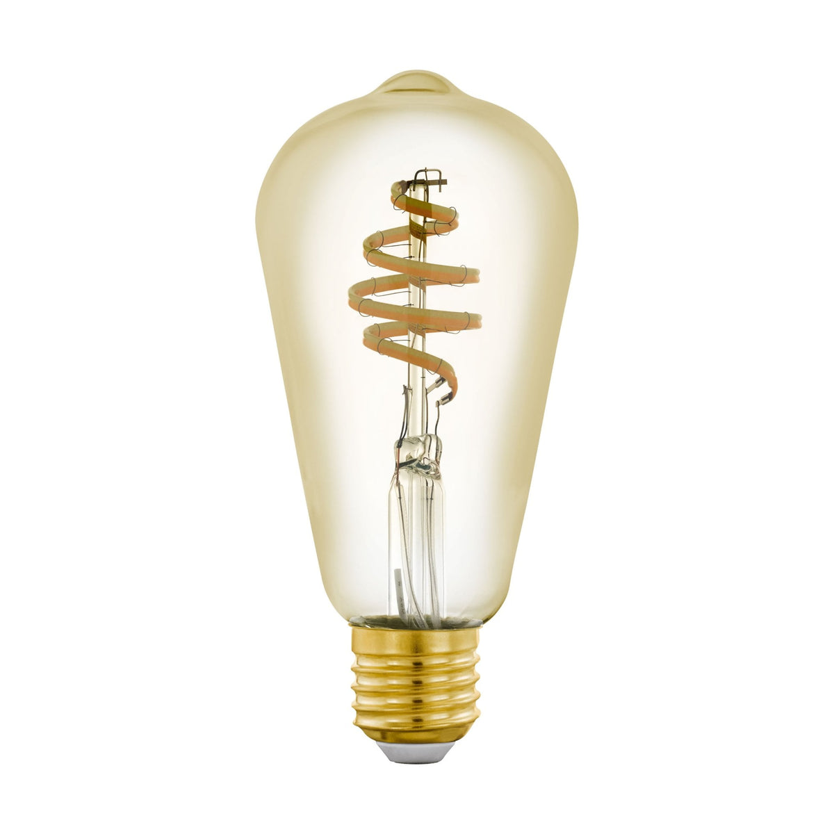 An EGLO connect-z zigbee LED filament bulb on a white background.